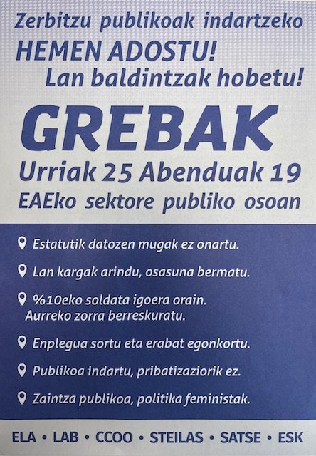 ITSASONDOKO UDALA U.25eko GREBA DEIALDIAREKIN BAT