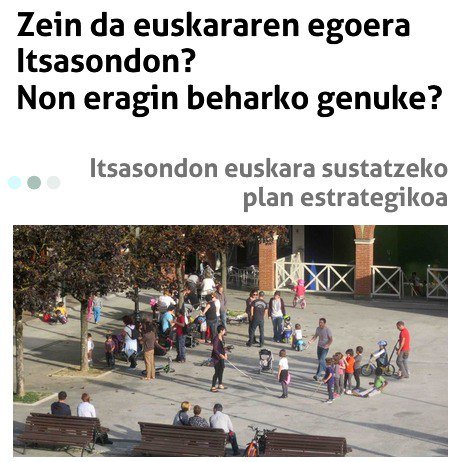 ITSASONDOKO EUSKARAREN EGOERA