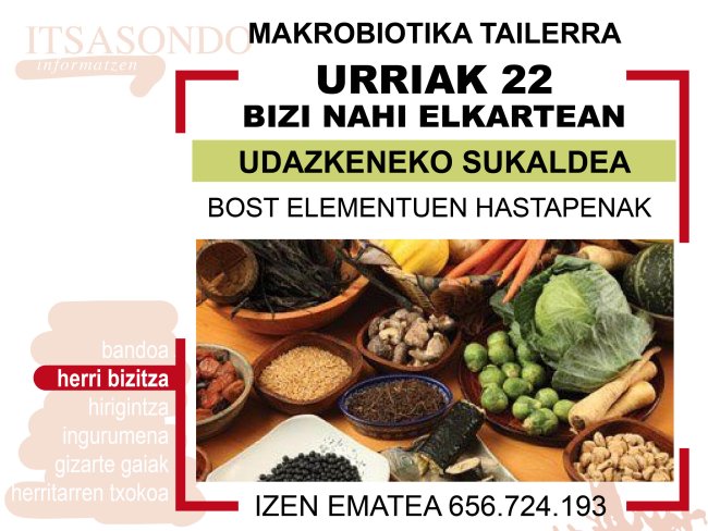 URRIAK 22 - MAKROBIOTIKA TAILERRA
