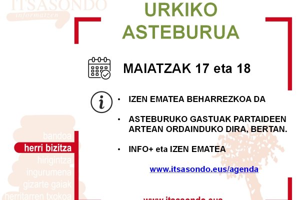 Urkiko asteburua