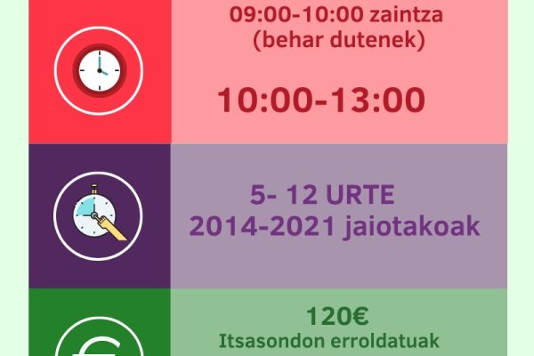  Udalekuetan izena ematea irekita