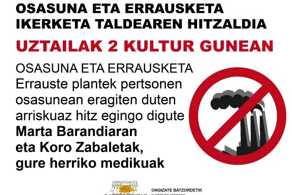 HITZALDIA | OSASUNA ETA ERRAUSKETA IKERKETA TALDEA