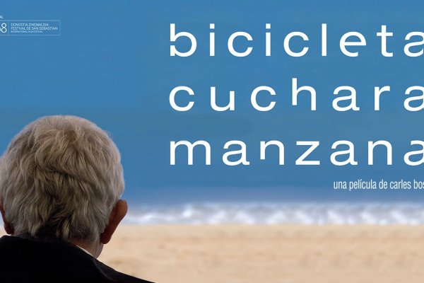 Bicicleta, cuchara, manzana