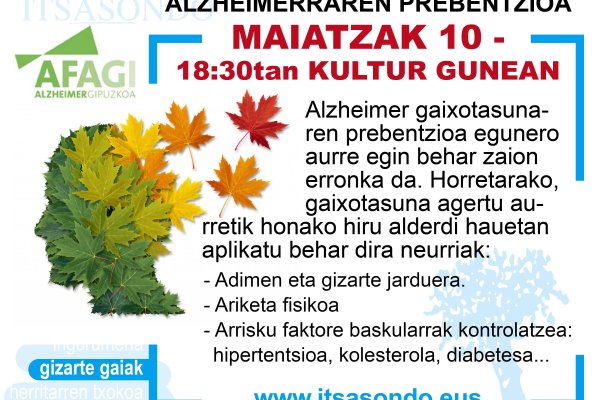 HITZALDIA | ALZHEIMERRAREN PREBENTZIOA