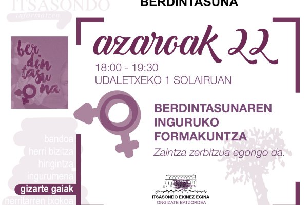 AZAROAK 22 - BERDINTASUN TAILERRA