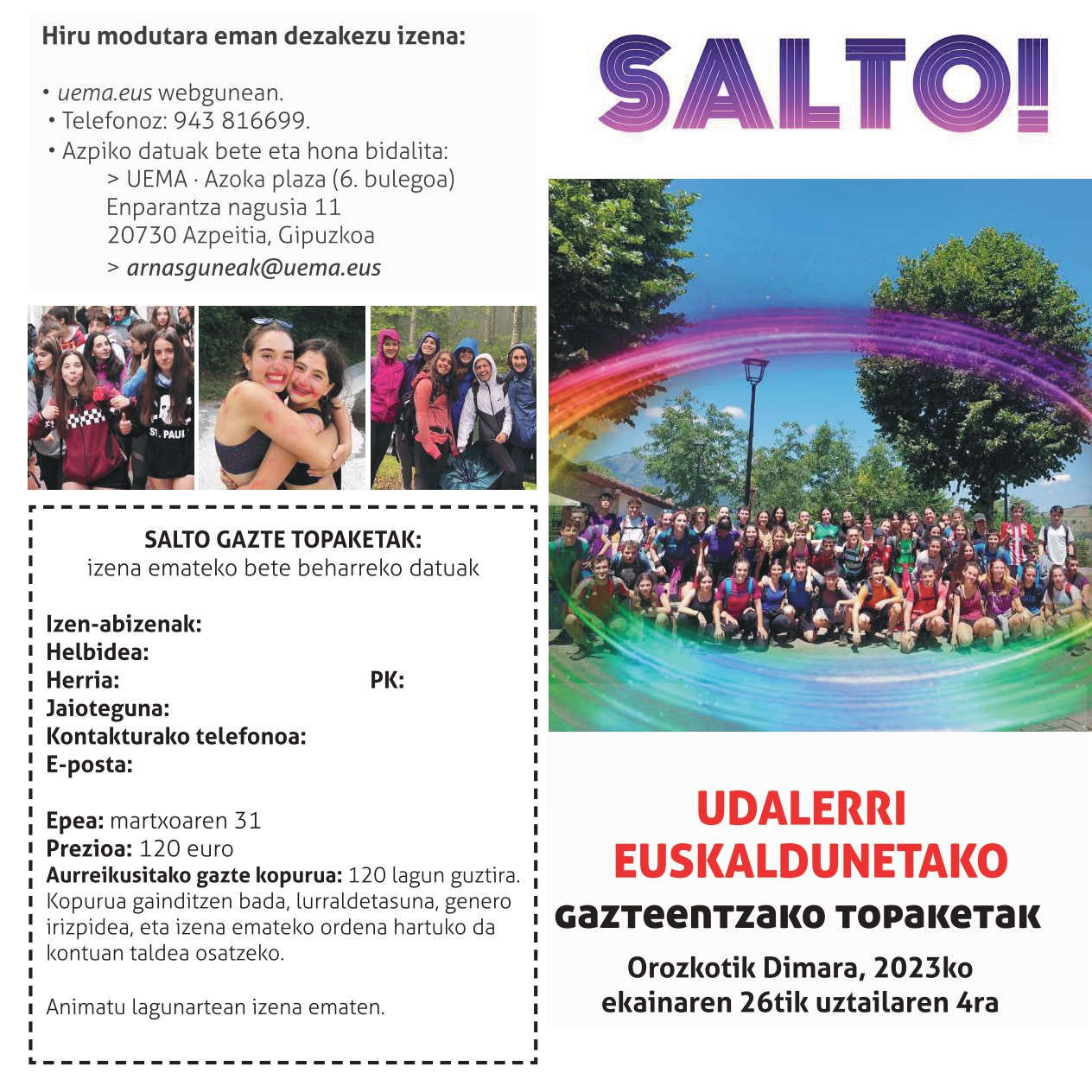 UEMAKO SALTO! Udalekuak