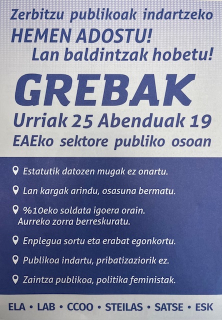 ITSASONDOKO UDALA ABENDUAK 19ko GREBA DEIALDIAREKIN BAT