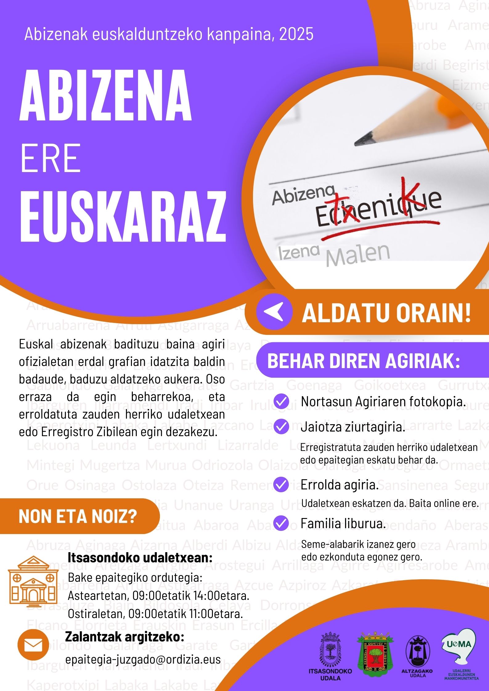 ABIZENAK EUSKARATZEKO KANPAINA